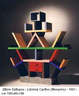 Ettore Sottsass - Libreria Carlton (Memphis) - 1981 - cm 190x40x196
