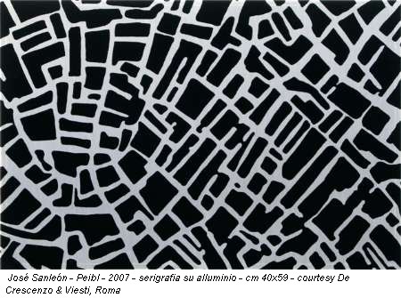 José Sanleon - Peibl - 2007 - serigrafia su alluminio - cm 40x59 - courtesy De Crescenzo & Viesti, Roma