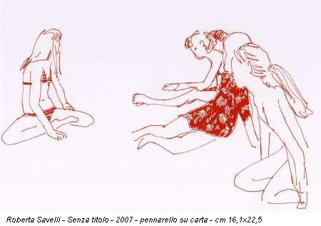 Roberta Savelli - Senza titolo - 2007 - pennarello su carta - cm 16,1x22,5