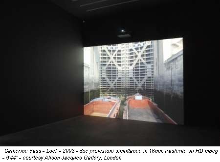 Catherine Yass - Lock - 2008 - due proiezioni simultanee in 16mm trasferite su HD mpeg - 9'44'' - courtesy Alison Jacques Gallery, London