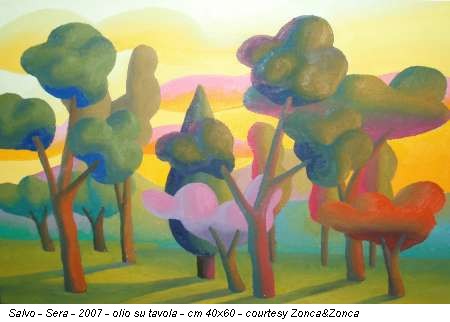 Salvo - Sera - 2007 - olio su tavola - cm 40x60 - courtesy Zonca&Zonca
