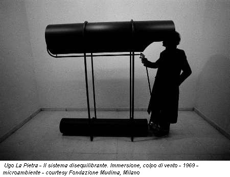 Ugo La Pietra - Il sistema disequilibrante. Immersione, colpo di vento - 1969 - microambiente - courtesy Fondazione Mudima, Milano
