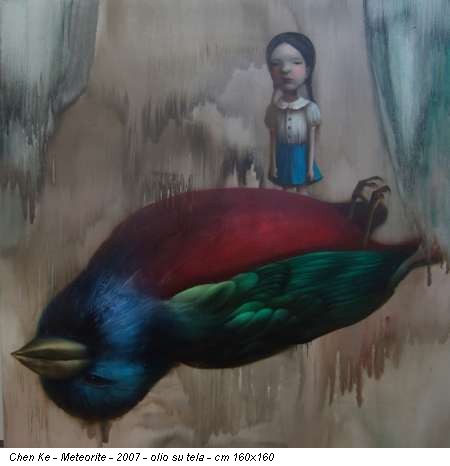 Chen Ke - Meteorite - 2007 - olio su tela - cm 160x160
