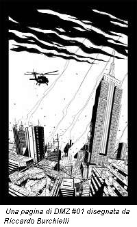 Una pagina di DMZ #01 disegnata da Riccardo Burchielli