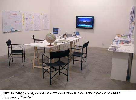 Nikola Uzunoski - My Sunshine - 2007 - vista dell'installazione presso lo Studio Tommaseo, Trieste