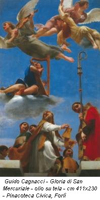 Guido Cagnacci - Gloria di San Mercuriale - olio su tela - cm 411x230 - Pinacoteca Civica, Forlì