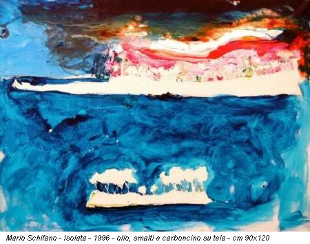 Mario Schifano - Isolata - 1996 - olio, smalti e carboncino su tela - cm 90x120