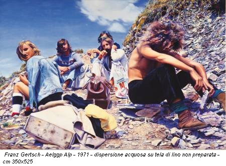 Franz Gertsch - Aelggp Alp - 1971 - dispersione acquosa su tela di lino non preparata - cm 350x525