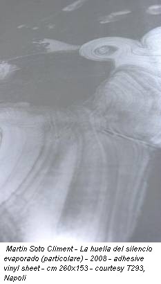 Martin Soto Climent - La huella del silencio evaporado (particolare) - 2008 - adhesive vinyl sheet - cm 260x153 - courtesy T293, Napoli