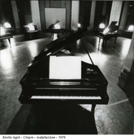Emilio Isgrò - Chopin - installazione - 1979