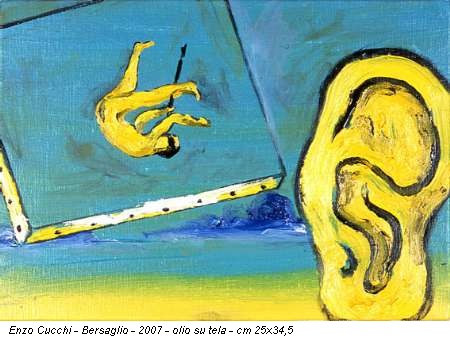 Enzo Cucchi - Bersaglio - 2007 - olio su tela - cm 25x34,5