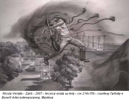 Nicola Verlato - Zakk - 2007 - tecnica mista su tela - cm 214x158 - courtesy l'artista e Bonelli Artecontemporanea, Mantova