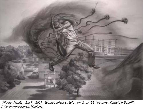 Nicola Verlato - Zakk - 2007 - tecnica mista su tela - cm 214x158 - courtesy l'artista e Bonelli Artecontemporanea, Mantova
