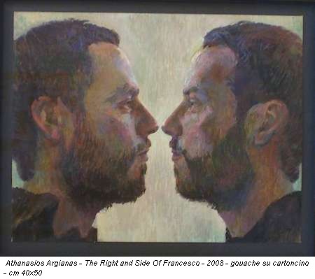 Athanasios Argianas - The Right and Side Of Francesco - 2008 - gouache su cartoncino - cm 40x50