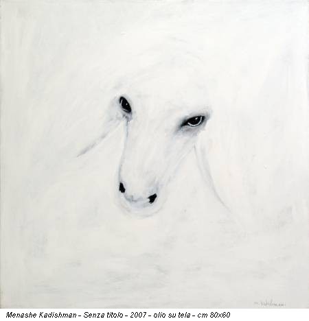 Menashe Kadishman - Senza titolo - 2007 - olio su tela - cm 80x60