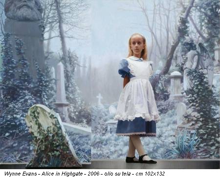 Wynne Evans - Alice in Highgate - 2006 - olio su tela - cm 102x132