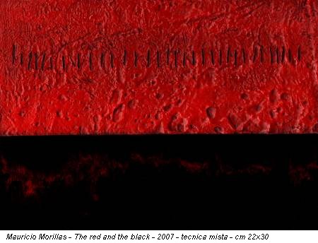 Mauricio Morillas - The red and the black - 2007 - tecnica mista - cm 22x30