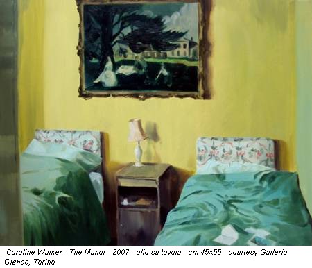 Caroline Walker - The Manor - 2007 - olio su tavola - cm 45x55 - courtesy Galleria Glance, Torino