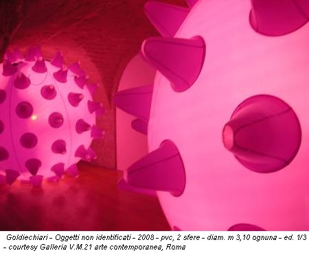 Goldiechiari - Oggetti non identificati - 2008 - pvc, 2 sfere - diam. m 3,10 ognuna - ed. 1/3 - courtesy Galleria V.M.21 arte contemporanea, Roma