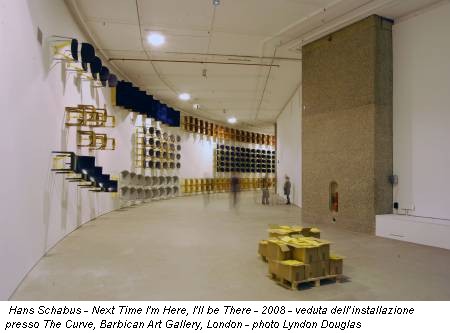 Hans Schabus - Next Time I'm Here, I'll be There - 2008 - veduta dell’installazione presso The Curve, Barbican Art Gallery, London - photo Lyndon Douglas