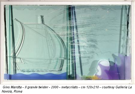 Gino Marotta - Il grande twister - 2000 - metacrilato - cm 120x210 - courtesy Galleria La Nuvola, Roma