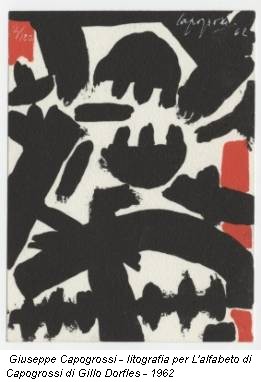 Giuseppe Capogrossi - litografia per L'alfabeto di Capogrossi di Gillo Dorfles - 1962