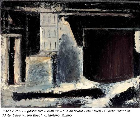 Mario Sironi - Il gasometro - 1945 ca. - olio su tavola - cm 65x85 - Civiche Raccolte d’Arte, Casa Museo Boschi di Stefano, Milano