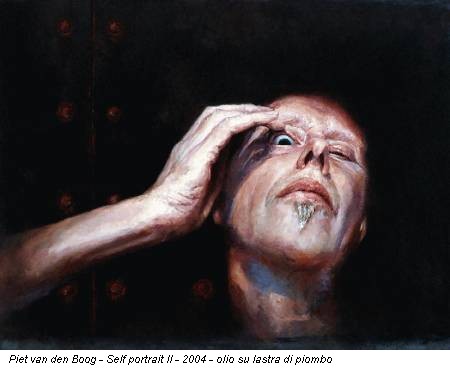 Piet van den Boog - Self portrait II - 2004 - olio su lastra di piombo
