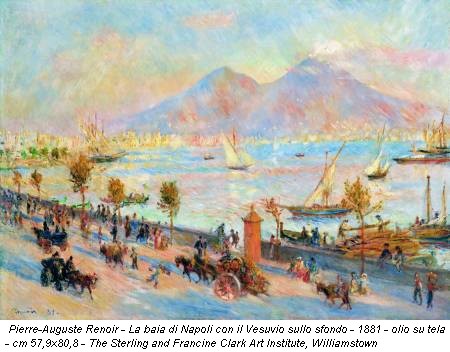 Pierre-Auguste Renoir - La baia di Napoli con il Vesuvio sullo sfondo - 1881 - olio su tela - cm 57,9x80,8 - The Sterling and Francine Clark Art Institute, Williamstown