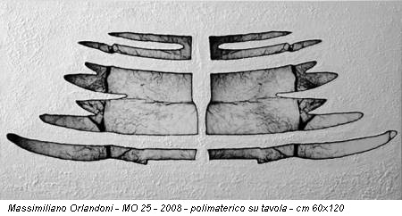 Massimiliano Orlandoni - MO 25 - 2008 - polimaterico su tavola - cm 60x120