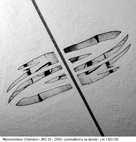 Massimiliano Orlandoni - MO 26 - 2008 - polimaterico su tavola - cm 130x130