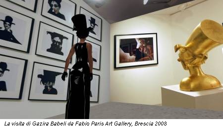 La visita di Gazira Babeli da Fabio Paris Art Gallery, Brescia 2008