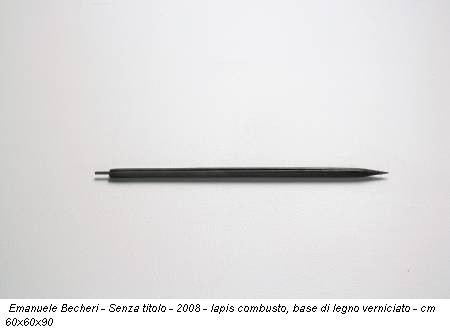 Emanuele Becheri - Senza titolo - 2008 - lapis combusto, base di legno verniciato - cm 60x60x90