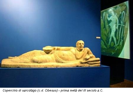 Coperchio di sarcofago (c.d. Obesus) - prima metà del III secolo a.C.