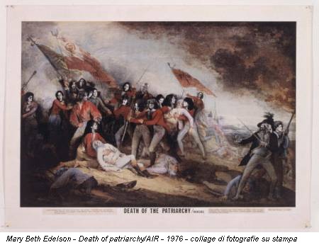 Mary Beth Edelson - Death of patriarchy/AIR - 1976 - collage di fotografie su stampa