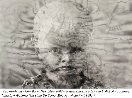 Yan Pei-Ming - New Born, New Life - 2007 - acquarello su carta - cm 154x230 - courtesy l’artista e Galleria Massimo De Carlo, Milano - photo André Morin