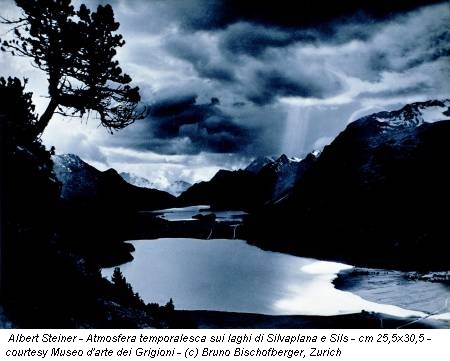 Albert Steiner - Atmosfera temporalesca sui laghi di Silvaplana e Sils - cm 25,5x30,5 - courtesy Museo d'arte dei Grigioni - (c) Bruno Bischofberger, Zurich