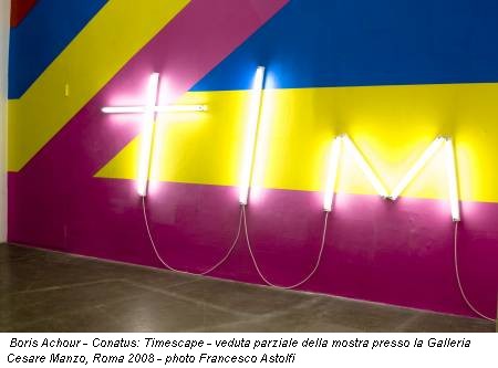Boris Achour - Conatus: Timescape - veduta parziale della mostra presso la Galleria Cesare Manzo, Roma 2008 - photo Francesco Astolfi