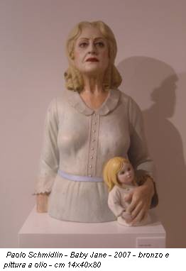 Paolo Schmidlin - Baby Jane - 2007 - bronzo e pittura a olio - cm 14x40x80