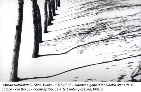 Abbas Kiarostami - Snow White - 1978-2003 - stampa a getto d’inchiostro su carta di cotone - cm 97x62 - courtesy Ciocca Arte Contemporanea, Milano