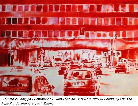 Tommaso Chiappa - Sottobosco - 2008 - olio su carta - cm 100x70 - courtesy Luciano Inga-Pin Contemporary Art, Milano
