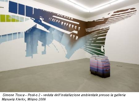 Simone Tosca - Post-o 2 - veduta dell’installazione ambientale presso la galleria Manuela Klerkx, Milano 2006