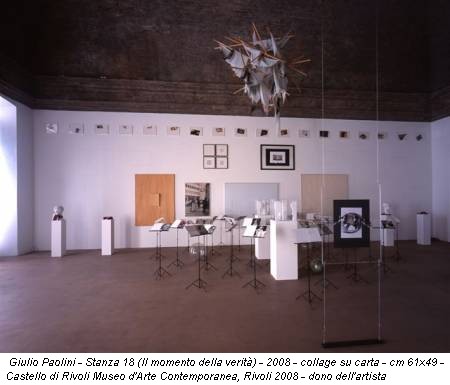 Giulio Paolini - Stanza 18 (Il momento della verità) - 2008 - collage su carta - cm 61x49 - Castello di Rivoli Museo d'Arte Contemporanea, Rivoli 2008 - dono dell'artista