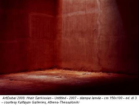 ArtDubai 2008: Hrair Sarkissian - Untitled - 2007 - stampa lamda - cm 150x100 - ed. di 3 - courtesy Kalfayan Galleries, Athens-Thessaloniki