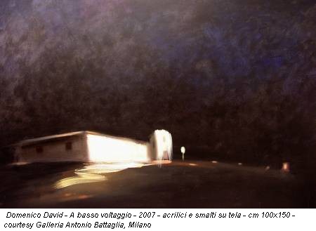 Domenico David - A basso voltaggio - 2007 - acrilici e smalti su tela - cm 100x150 - courtesy Galleria Antonio Battaglia, Milano