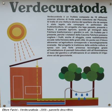 Ettore Favini - Verdecuratoda - 2008 - pannello descrittivo