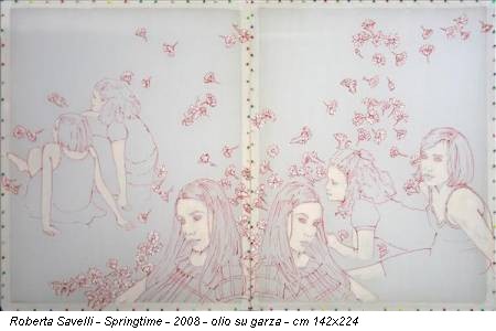 Roberta Savelli - Springtime - 2008 - olio su garza - cm 142x224