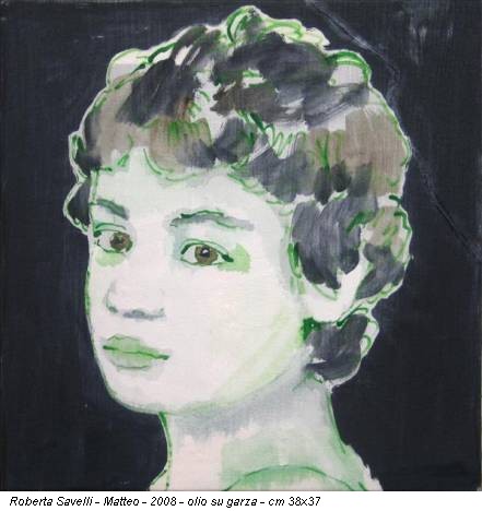 Roberta Savelli - Matteo - 2008 - olio su garza - cm 38x37