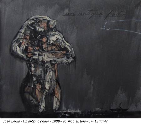 José Bedia - Un antiguo poder - 2008 - acrilico su tela - cm 127x147