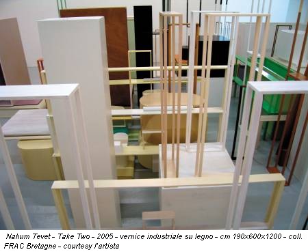 Nahum Tevet - Take Two - 2005 - vernice industriale su legno - cm 190x600x1200 - coll. FRAC Bretagne - courtesy l’artista